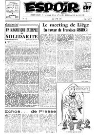 Espoir : Organe de la VIª Union régionale de la C.N.T.F. Num. 116, 22 mars 1964 | Biblioteca Virtual Miguel de Cervantes