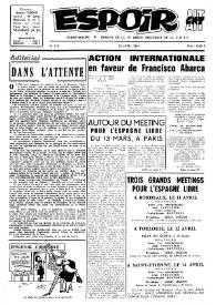 Espoir : Organe de la VIª Union régionale de la C.N.T.F. Num. 119, 12 avril 1964 | Biblioteca Virtual Miguel de Cervantes