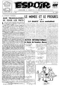 Espoir : Organe de la VIª Union régionale de la C.N.T.F. Num. 122, 3 mai 1964 | Biblioteca Virtual Miguel de Cervantes