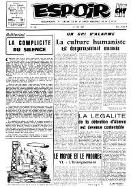 Espoir : Organe de la VIª Union régionale de la C.N.T.F. Num. 126, 31 mai 1964 | Biblioteca Virtual Miguel de Cervantes