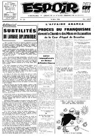 Espoir : Organe de la VIª Union régionale de la C.N.T.F. Num. 128, 14 juin 1964 | Biblioteca Virtual Miguel de Cervantes