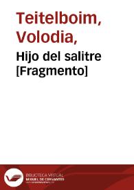 Hijo del salitre [Fragmento] / Volodia Teitelboim | Biblioteca Virtual Miguel de Cervantes