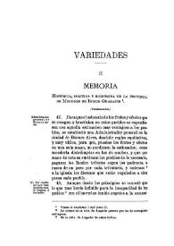 Memoria histórica, política y económica de esta provincia de Misiones de indios guaranís, dispuestas por D. Gonzalo de Doblas ... (Continuará) (II) [Boletín de la Real Academia de la Historia, tomo 2 (1883)] | Biblioteca Virtual Miguel de Cervantes