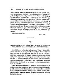 Epitafio inédito de una familia Julia, hallado en Requena la Vieja, término de la villa de Borox, distrito de Illescas / Fidel Fita | Biblioteca Virtual Miguel de Cervantes