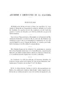 Noticias. Boletín de la Real Academia de la Historia, tomo 1 (1877). Cuaderno I. Acuerdos y discusiones de la Academia | Biblioteca Virtual Miguel de Cervantes