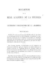 Noticias. Boletín de la Real Academia de la Historia, tomo 1 (1877). Cuaderno III. Acuerdos y discusiones de la Academia | Biblioteca Virtual Miguel de Cervantes