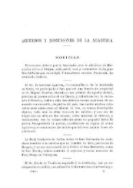 Noticias. Boletín de la Real Academia de la Historia, tomo 1 (1877). Cuaderno IV. Acuerdos y discusiones de la Academia | Biblioteca Virtual Miguel de Cervantes