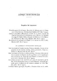 Noticias. Boletín de la Real Academia de la Historia, tomo 1 (1877). Cuaderno IV. Adquisiciones | Biblioteca Virtual Miguel de Cervantes