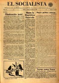 El Socialista (Argel). Núm. 29, 25 de agosto de 1945 | Biblioteca Virtual Miguel de Cervantes