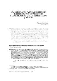 Una alternativa para el escepticismo interpretativo: convenciones y cuasirrealismo en la interpretación jurídica / Federico José Arena | Biblioteca Virtual Miguel de Cervantes