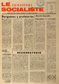 Le Nouveau Socialiste. 4e Année, numéro 70, samedi 15 mars 1975 | Biblioteca Virtual Miguel de Cervantes