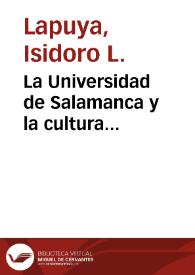 La Universidad de Salamanca y la cultura española en el siglo XIII : conferencia inaugural, (primera de las de lengua castellana) pronunciada en la Sorbonne el 8 de diciembre de 1897 | Biblioteca Virtual Miguel de Cervantes