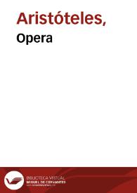 Opera | Biblioteca Virtual Miguel de Cervantes