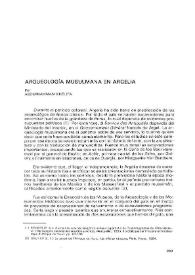 Arqueología musulmana en Argelia / Por Abderrahman Khelifa | Biblioteca Virtual Miguel de Cervantes