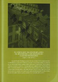 El visionario, el contemplativo (el sentido de la evolución en Claudio Rodríguez) / Ángel L. Prieto de Paula | Biblioteca Virtual Miguel de Cervantes