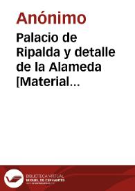 Palacio de Ripalda y detalle de la Alameda [Material gráfico] : Valencia | Biblioteca Virtual Miguel de Cervantes