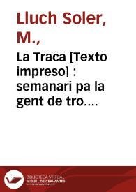 La Traca : semanari pa la gent de tro. Año III Número 81 - 24 julio 1886 | Biblioteca Virtual Miguel de Cervantes