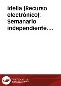 Idella [Recurso electrónico]: Semanario independiente. Año III Número 114 - 5 mayo 1928 | Biblioteca Virtual Miguel de Cervantes