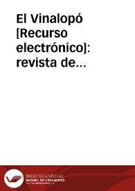 El Vinalopó [Recurso electrónico]: revista de ciencias, artes, letras, agriultura, industria, comercio y de noticias. Año II Número 6 - 18 enero 1903 | Biblioteca Virtual Miguel de Cervantes