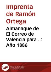 Almanaque de El Correo de Valencia para ... Año 1886 | Biblioteca Virtual Miguel de Cervantes