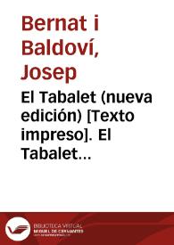 El Tabalet (nueva edición) [Texto impreso]. Número 8 - 20 junio 1847 | Biblioteca Virtual Miguel de Cervantes