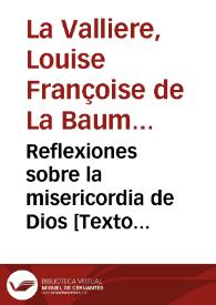 Reflexiones sobre la misericordia de Dios | Biblioteca Virtual Miguel de Cervantes