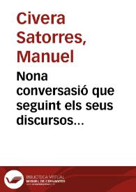 Nona conversasió que seguint els seus discursos patriotics tingueren Saro Perrengue carreter de Godella, y el doctor Cudol, abogat de Valensia  | Biblioteca Virtual Miguel de Cervantes