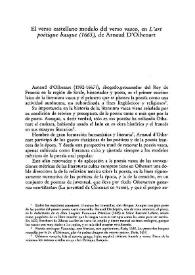 El verso castellano, modelo del verso vasco en "L'Art poétique basque" (1665), de Arnaud D'Oihenart / Jesús María Lasagabaster Madinabeitia | Biblioteca Virtual Miguel de Cervantes