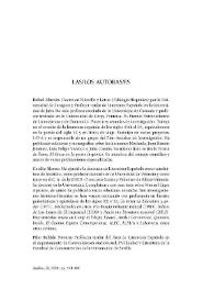 Anales de Literatura Española, núm. 26 (2014). Las/los autoras/es | Biblioteca Virtual Miguel de Cervantes