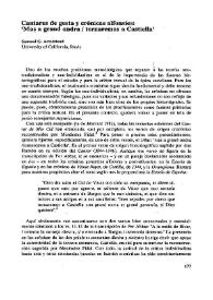 Cantares de gesta y crónicas alfonsíes: 'Mas a grand ondra - tornaremos a Castiella'  / Samuel G. Armistead | Biblioteca Virtual Miguel de Cervantes