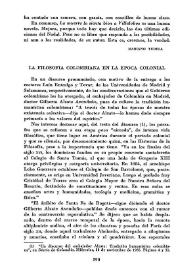 La filosofía colombiana en la época colonial / E. W. F. | Biblioteca Virtual Miguel de Cervantes