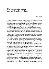 Una propuesta paraguaya para las viviendas populares / Nils Wiezell | Biblioteca Virtual Miguel de Cervantes