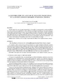 La distribución del agua en el regadío tradicional de la huerta de Mula (Región de Murcia, España) / José Antonio López Fernández | Biblioteca Virtual Miguel de Cervantes