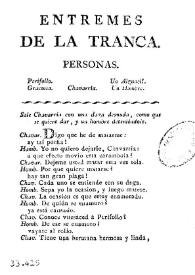 Entremes de La Tranca / [José de Figueroa y Córdoba] | Biblioteca Virtual Miguel de Cervantes