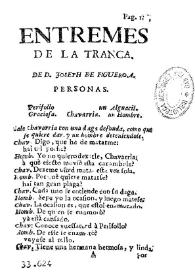 Entremes de La Tranca / de Don Joseph de Figueroa  | Biblioteca Virtual Miguel de Cervantes