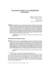 Una nueva visita a la concepción expresiva / Alejandro Daniel Calzetta y Alessio Sardo; traducción de Julieta A. Rábanos | Biblioteca Virtual Miguel de Cervantes