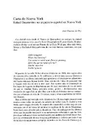 Carta de Nueva York. Rafael Guastavino: un arquitecto español en Nueva York / José Antonio de Ory | Biblioteca Virtual Miguel de Cervantes