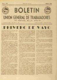 U.G.T. : Boletín de la Unión General de Trabajadores de España en Francia. Núm. 103, mayo de 1953 | Biblioteca Virtual Miguel de Cervantes