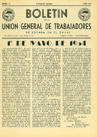 U.G.T. : Boletín de la Unión General de Trabajadores de España en Francia. Núm. 115, mayo de 1954 | Biblioteca Virtual Miguel de Cervantes