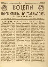 U.G.T. : Boletín de la Unión General de Trabajadores de España en Francia. Núm. 118, agosto de 1954 | Biblioteca Virtual Miguel de Cervantes