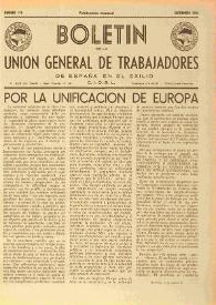 U.G.T. : Boletín de la Unión General de Trabajadores de España en Francia. Núm. 119, septiembre de 1954 | Biblioteca Virtual Miguel de Cervantes