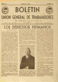 U.G.T. : Boletín de la Unión General de Trabajadores de España en Francia. Núm. 122, diciembre de 1954 | Biblioteca Virtual Miguel de Cervantes