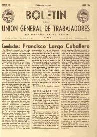 U.G.T. : Boletín de la Unión General de Trabajadores de España en Francia. Núm. 138, abril de 1956 | Biblioteca Virtual Miguel de Cervantes