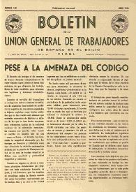 U.G.T. : Boletín de la Unión General de Trabajadores de España en Francia. Núm. 140, junio de 1956 | Biblioteca Virtual Miguel de Cervantes