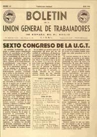 U.G.T. : Boletín de la Unión General de Trabajadores de España en Francia. Núm. 141, julio de 1956 | Biblioteca Virtual Miguel de Cervantes