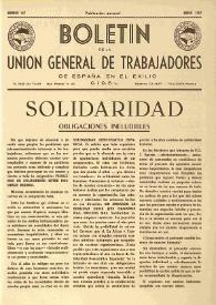 U.G.T. : Boletín de la Unión General de Trabajadores de España en Francia. Núm. 147, enero de 1957 | Biblioteca Virtual Miguel de Cervantes