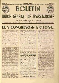 U.G.T. : Boletín de la Unión General de Trabajadores de España en Francia. Núm. 154, agosto de 1957 | Biblioteca Virtual Miguel de Cervantes