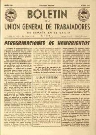 U.G.T. : Boletín de la Unión General de Trabajadores de España en Francia. Núm. 156, octubre de 1957 | Biblioteca Virtual Miguel de Cervantes