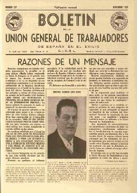 U.G.T. : Boletín de la Unión General de Trabajadores de España en Francia. Núm. 157, noviembre de 1957 | Biblioteca Virtual Miguel de Cervantes