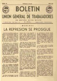 U.G.T. : Boletín de la Unión General de Trabajadores de España en Francia. Núm. 159, enero de 1958 | Biblioteca Virtual Miguel de Cervantes